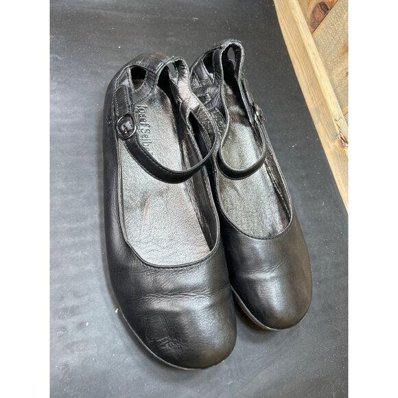 Josef Seibel Womens Black Leather Mary Jane Flats Size 8 Comfortable Casual Shoe - Picture 2 of 8
